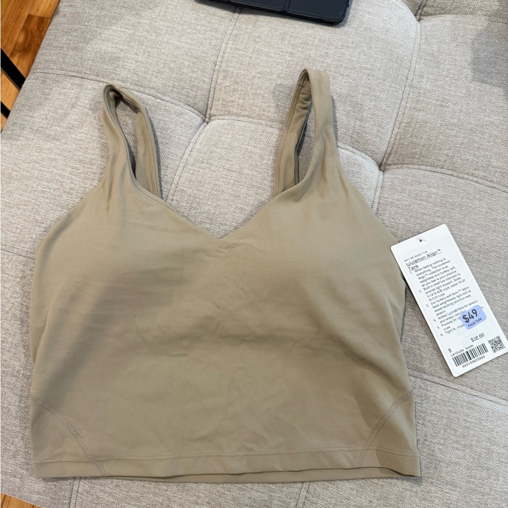 Lululemon Tan Sports Bra with Racerback Design